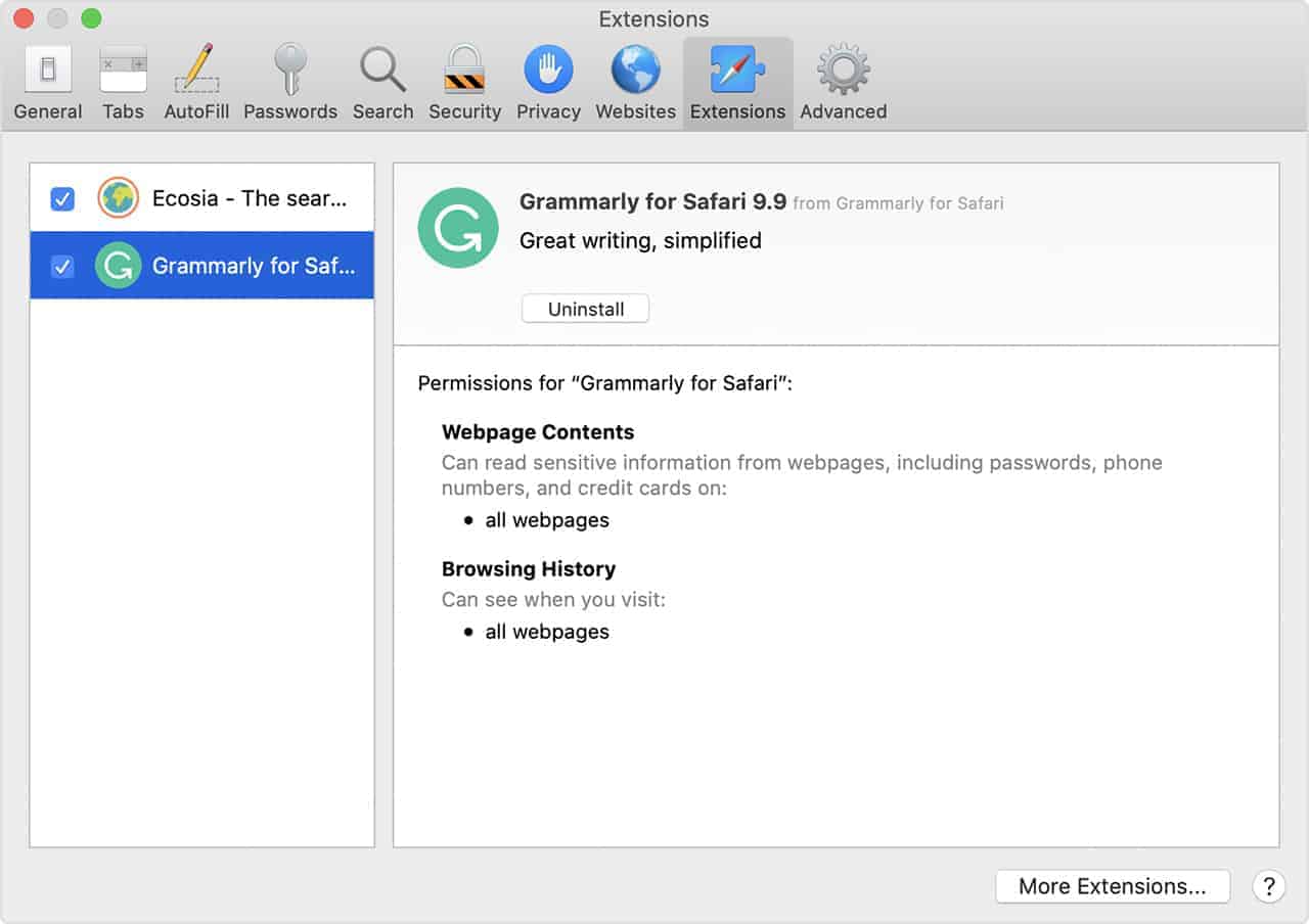 grammarly for mac pages