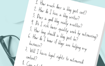 10 FAQs About Blog Writing Outsourcing