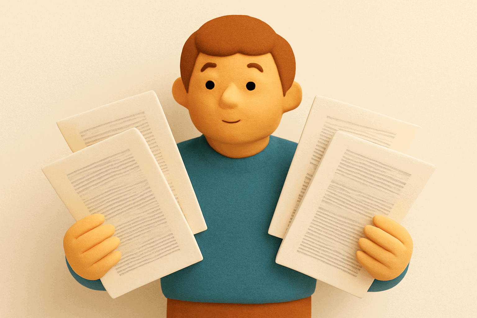 a man holds up several old blogs, asking "how to rank without content"