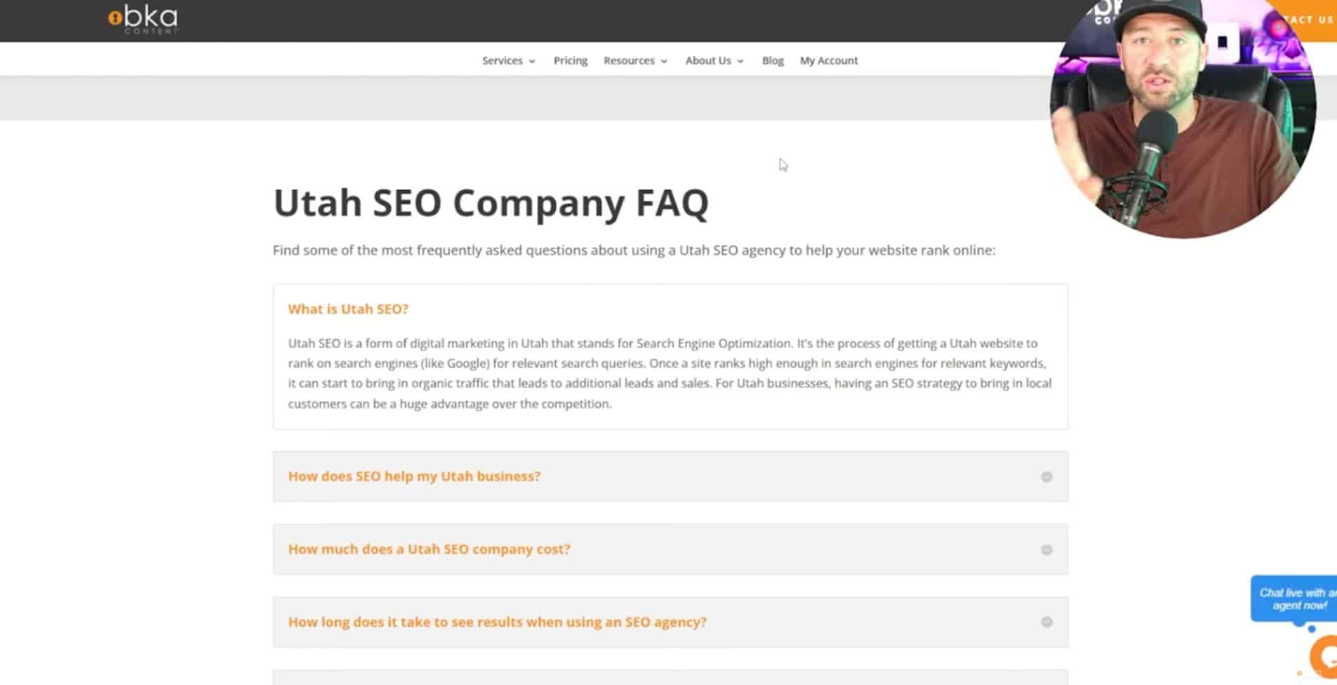 Use FAQS on SEO location pages on your site
