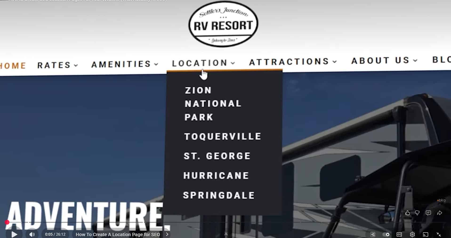How to put location pages for SEO in your website nav