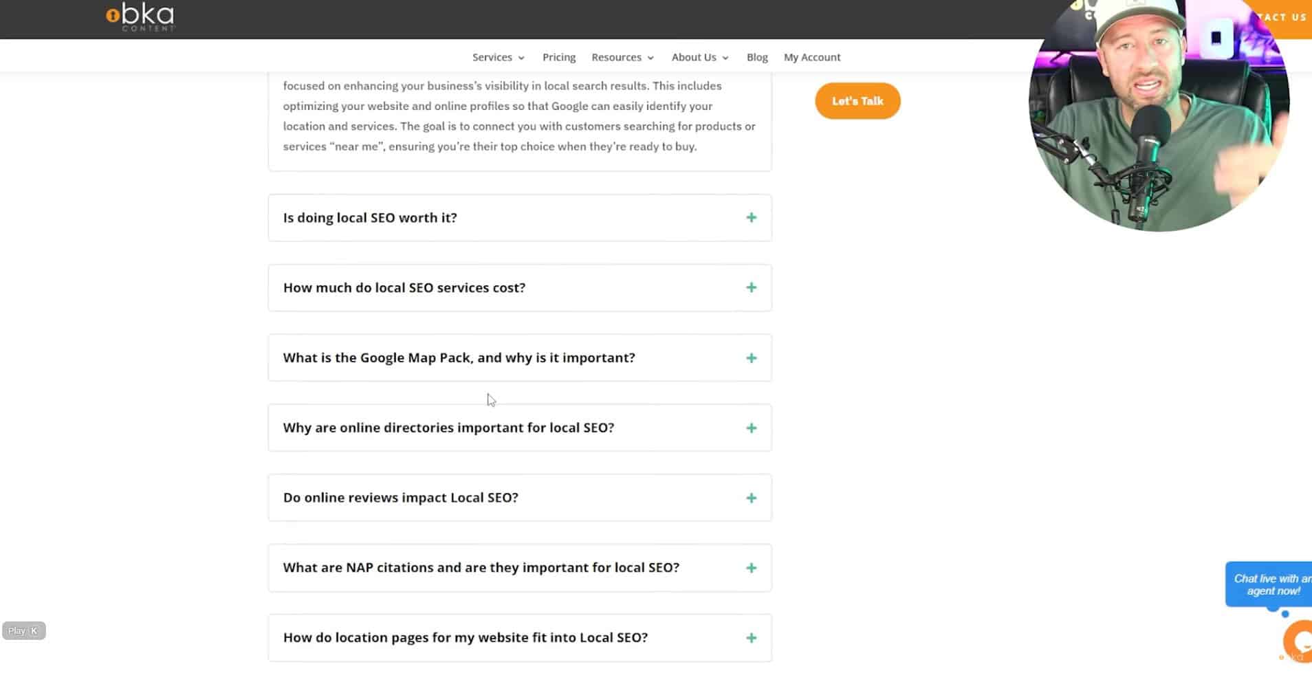 example of seo-optimized FAQ in content to rank in AI search