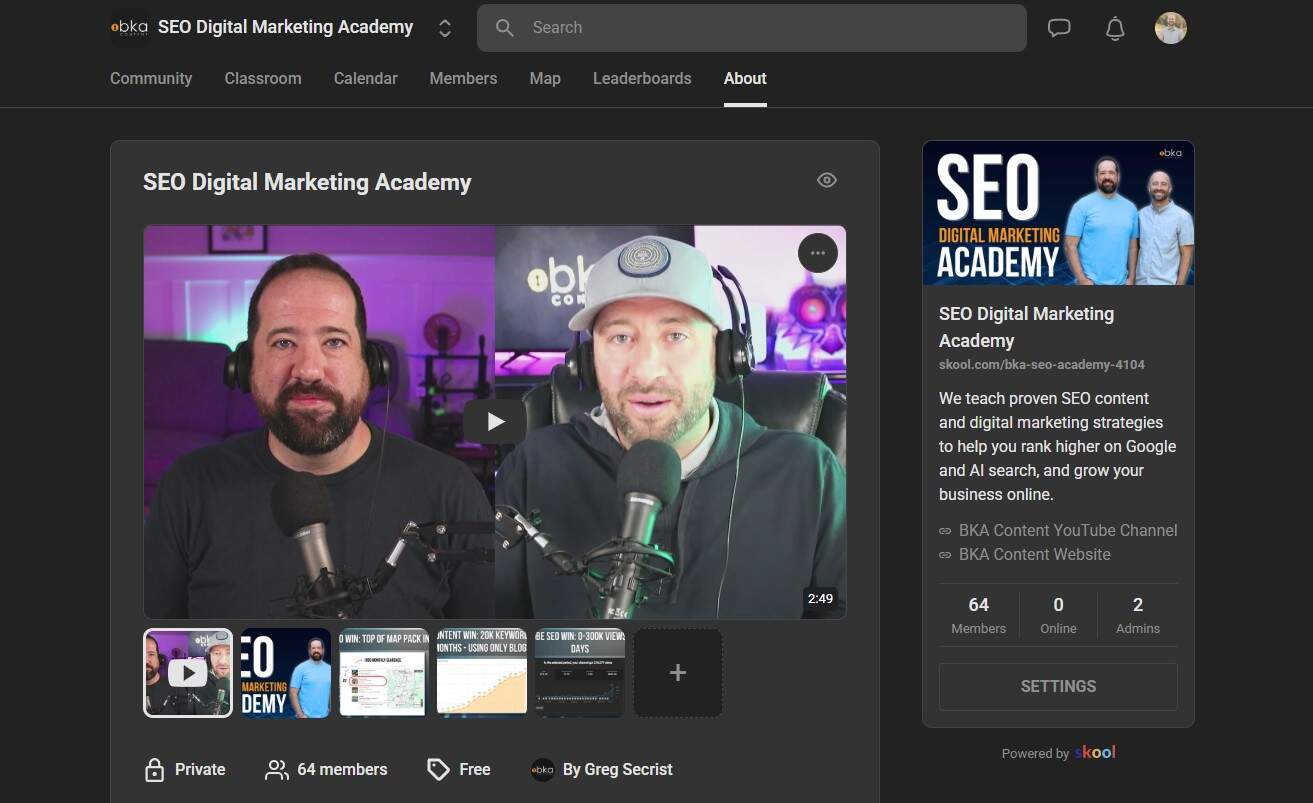 BKA Content Digital Marketing and SEO SKool community