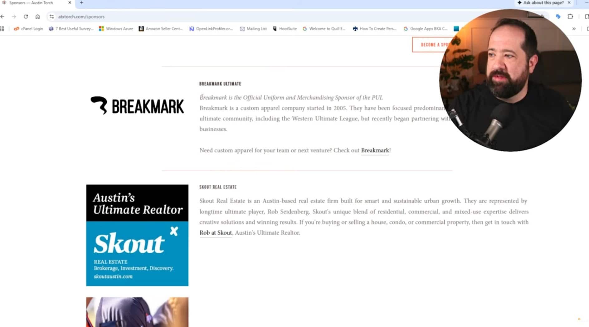 example of a good local sponsorship link for local SEO