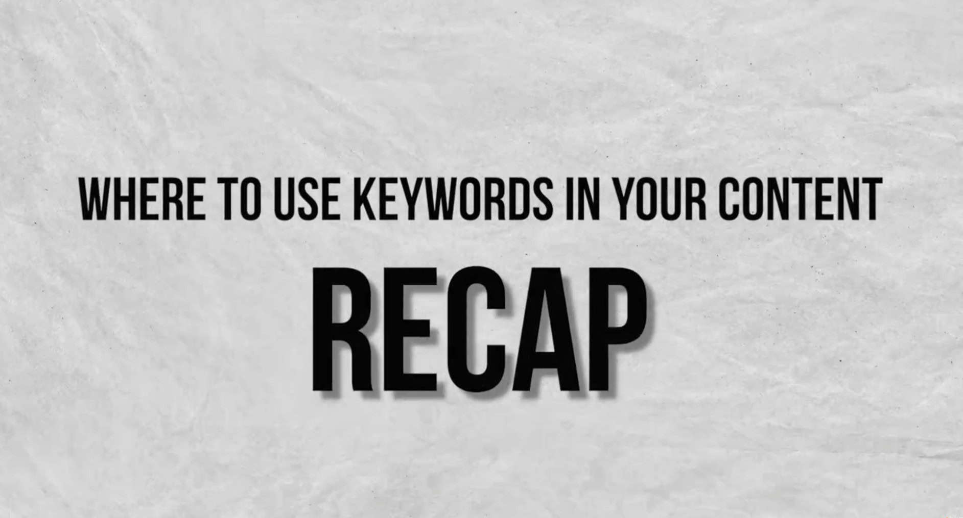 where to use keywords in your content for SEO