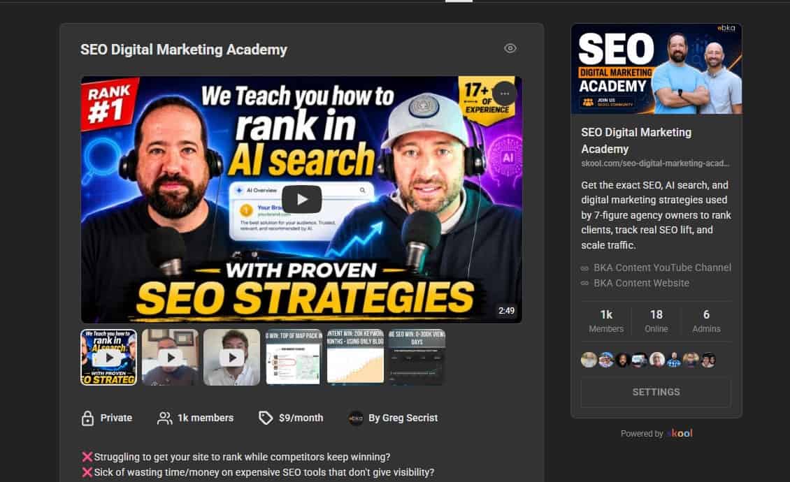 learn how to track SEO keywords in our digital marketing community on SKOOL